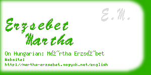 erzsebet martha business card